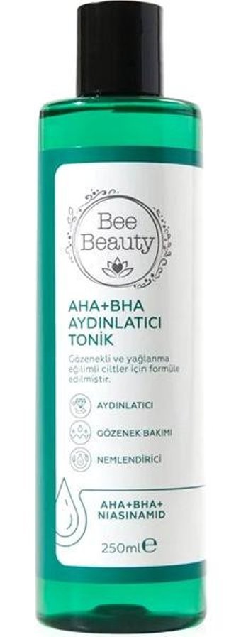 Bee Beauty Aydınlatıcı Yağlı Ciltler İçin Aha+Bha Yüz Temizleyici Losyon Tonik 250 ml