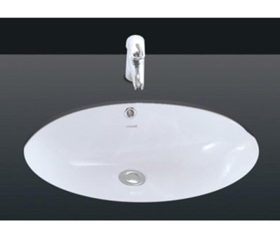 Creavit TP216 Tekli 51 cm Seramik Tezgah Altı Oval Lavabo Beyaz