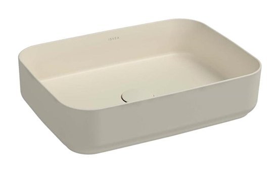 Isvea Infinity Tekli 50 cm Seramik Tezgah Üstü Dikdörtgen Lavabo Fil Dişi