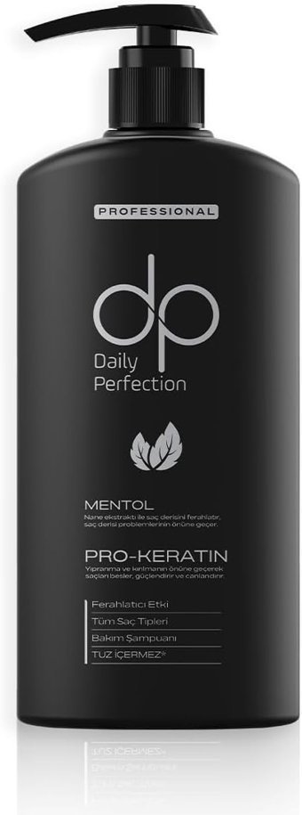 DP Daily Perfection Tüm Saçlar İçin Tuzsuz Keratin Mentol Unisex Şampuanı 425 ml