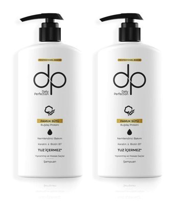DP Daily Perfection Nemlendiricili Kuru Saçlar İçin Tüm Saçlar İçin Tuzsuz Pamuk Sütü Unisex Şampuanı