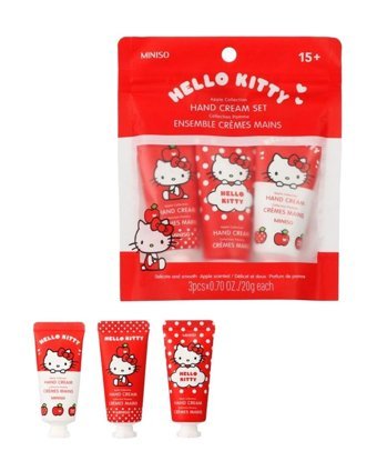 Miniso Hello Kitty Elmalı Tüm Ciltler İçin Parfümlü El Kremi 3x20 gr