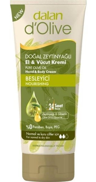 Dalan Zeytinyağlı Tüm Ciltler İçin Organik Vegan Parfümsüz El ve Vücut Kremi 75 ml