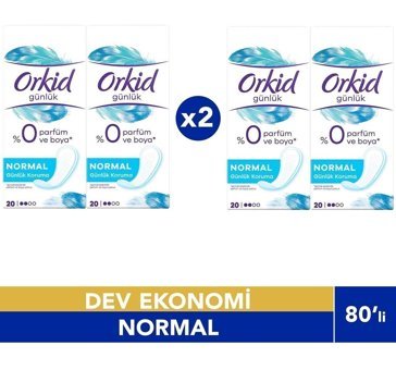Orkid Pamuksu Yumuşaklık 20'li Normal Günlük Ped
