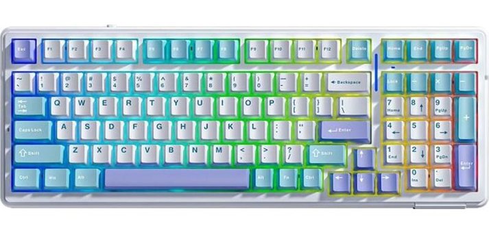 Aula F99 Türkçe Q RGB Wireless 87 Tuşlu Switch Kablosuz Lila Mekanik Gaming Klavye