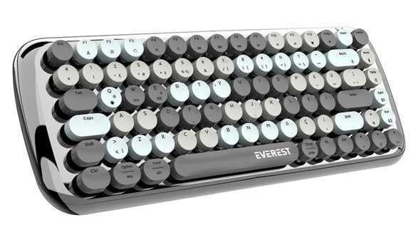 Everest KB-BT09 Türkçe Q Switch Kablosuz Siyah-Gri Mekanik Klavye