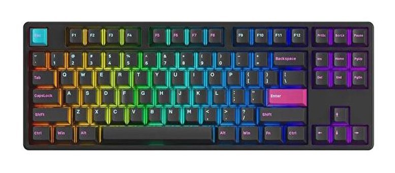 Akko 5087S QMK Midnight TKL İngilizce Q RGB Switch Kablosuz Siyah Mekanik Gaming Klavye