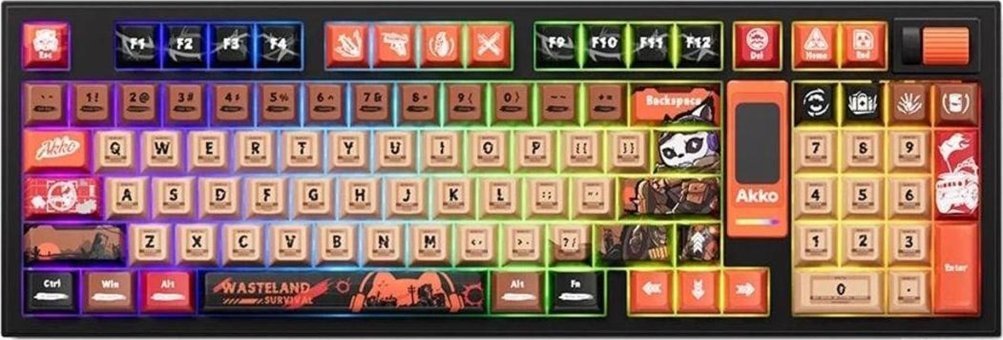 Akko 5098B Plus Wasteland Survival İngilizce Q RGB Switch Kablosuz Çok Renkli Mekanik Gaming Klavye