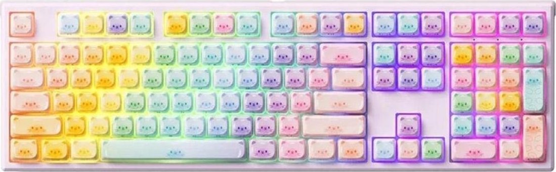 Akko Monsgeek Mg108B Colorful Cats RGB Switch Kablosuz Çok Renkli Mekanik Gaming Klavye