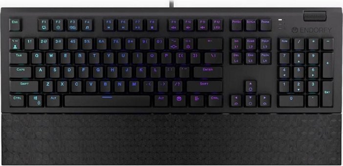 Endorfy EY5A030 İngilizce Q RGB 104 Tuşlu Red Switch Kablolu Siyah Mekanik Gaming Klavye