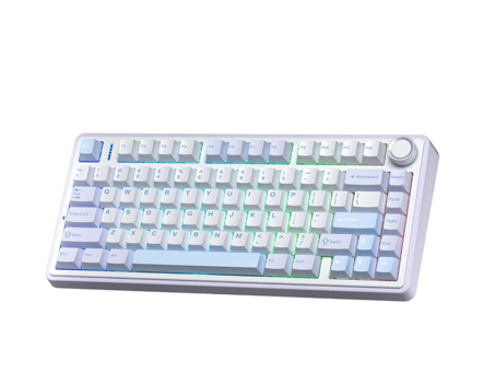 Aula F75 Türkçe Q RGB Wireless 87 Tuşlu Switch Kablosuz Buz Mavisi Mekanik Gaming Klavye