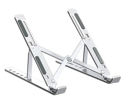 Mcstorey Gümüş Katlanabilir Metal Dikey Kullanım Ayarlanabilir Taşınabilir Ayaklı Laptop Standı