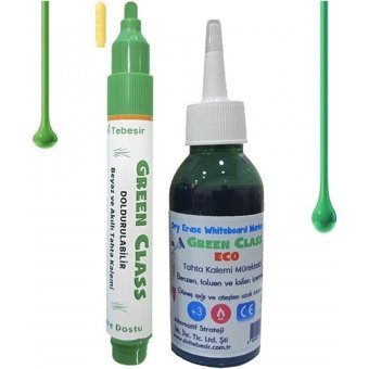 Green Class Doldurulabilir Silinebilir Yeşil Tahta Kalemi