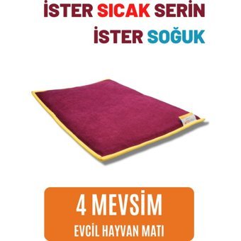 Pawdaz Tek Fonksiyonlu 60x40 cm Kedi Yatağı Bordo