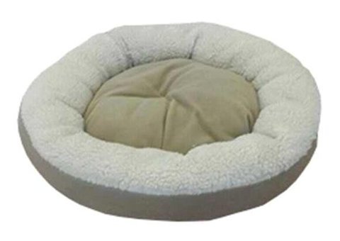 Bedspet Tek Fonksiyonlu Simit Kedi Yatağı Bej