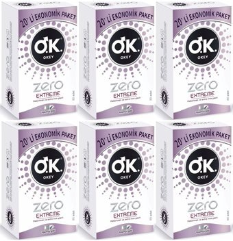 Okey Zero Extreme Ultra İnce Prezervatif 6x20'li