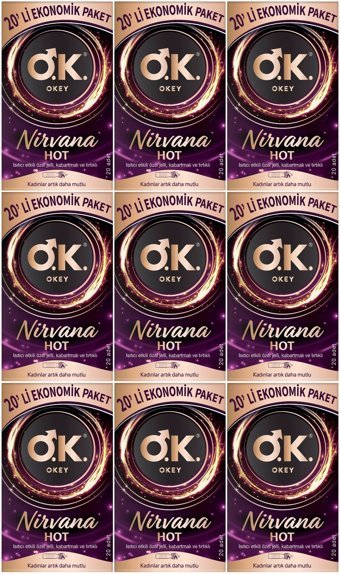 Okey Nirvana Normal Tırtıklı Prezervatif 9x20'li