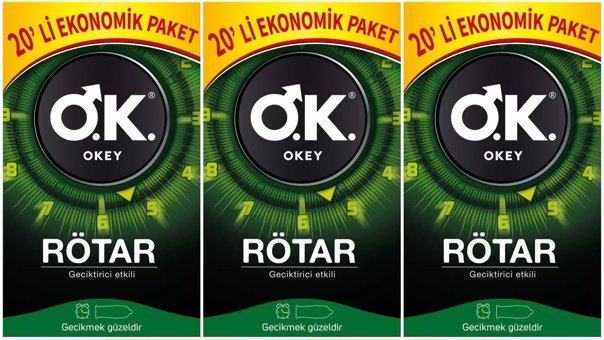 Okey Rötar Normal Geciktiricili Prezervatif 3x20'li