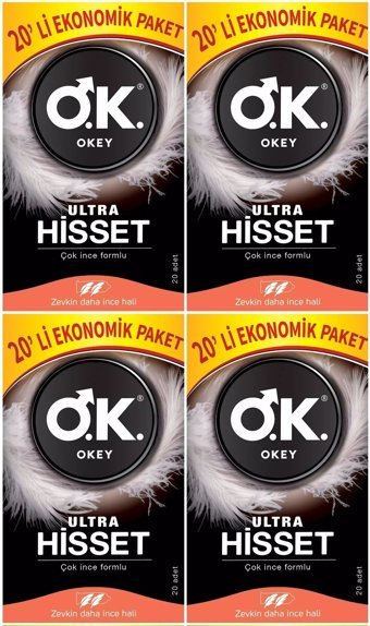 Okey Ultra Hisset İnce Prezervatif 4x20'li