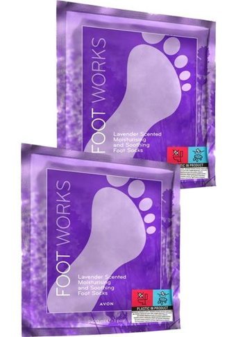 Avon Foot Works Lavanta Kokulu Nemlendirici Çorap Tipi Ayak Maskesi 2 Adet