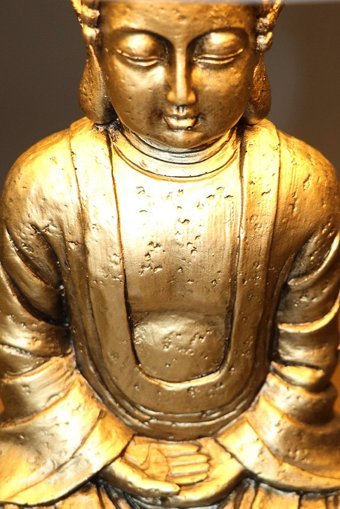 Bahar Aydınlatma Bahar Buda 1876 Tekli Metal - Kumaş Tek Ayak Abajur Eskitme