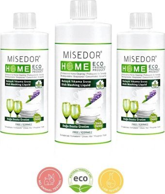 Misedor Organik Sıvı El Bulaşık Deterjanı 3x500 ml