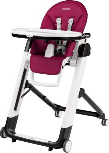 Peg Perego Siesta Alüminyum 5 Noktalı Emniyet Kemeri 20 kg Kapasiteli Tekerlekli Tepsili Oturaklı Yükselticili Mama Sandalyesi Berry