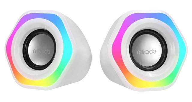 Mikado MD-176 RGB USB Kablolu Mini 1+1 Bilgisayar Hoparlörü