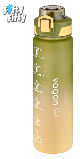 Vagonlife Pipetli Yeşil Plastik Günlük Matara 1 lt