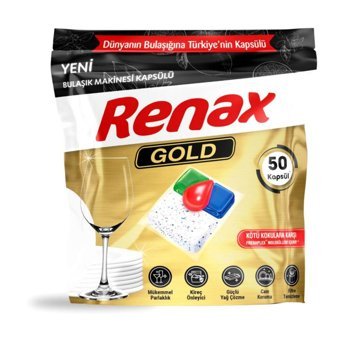 Renax Gold Kapsül Bulaşık Makinesi Deterjanı 50 Adet