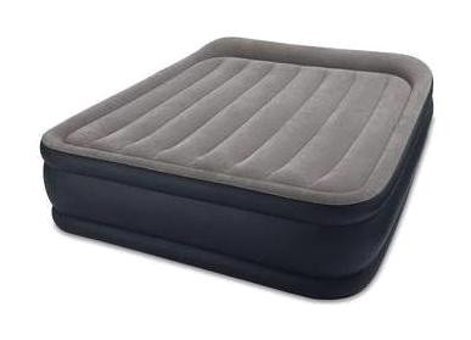 Intex Queen Deluxe 64136 Elektrikli Ev Tipi Çift Kişilik Şişme Yatak Gri