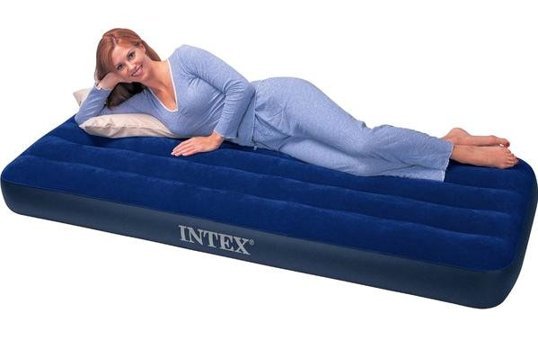 Intex 68757 Ev Tipi Tek Kişilik Şişme Yatak Lacivert