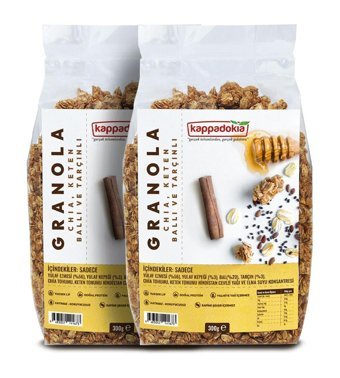 Kappadokia Bal-Chia-Keten-Tarçın Granola 2x300 gr