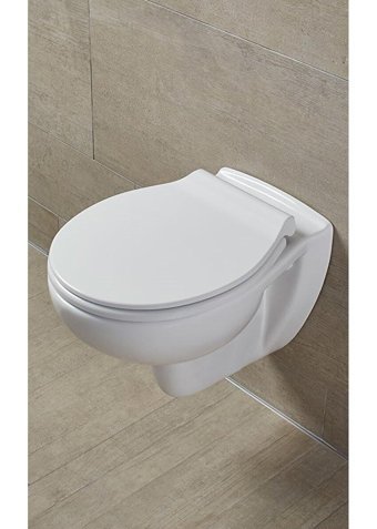 Japar Akdeniz Üstten Sıkmalı Yavaş Kapanan Beyaz Oval Klozet Kapağı