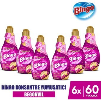 Bingo Soft Konsantre Begonvil 360 Yıkama Yumuşatıcı 6x1.44 lt