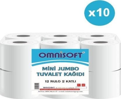 Omnisoft Mini Jumbo 2 Katlı 120'li Rulo Tuvalet Kağıdı