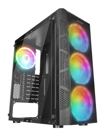 Everest Crest V1 RGB Mesh 3 Fanlı Siyah Dikey ATX Oyuncu Bilgisayar Kasası