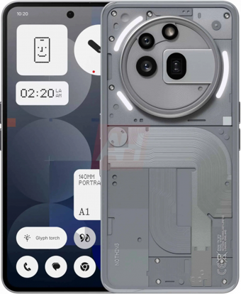 Nothing Phone 3a Pro 256 GB Hafıza 12 GB Ram 6.77 inç 50 MP Çift Hatlı AMOLED Ekran Android Akıllı Cep Telefonu Beyaz