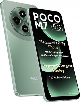Poco M7 128 GB Hafıza 6 GB Ram 6.88 inç 50 MP Çift Hatlı IPS LCD Ekran Android Akıllı Cep Telefonu Yeşil