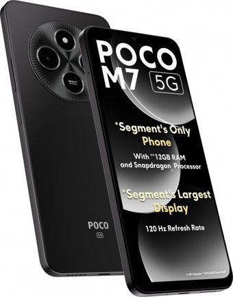 Poco M7 128 GB Hafıza 6 GB Ram 6.88 inç 50 MP Çift Hatlı IPS LCD Ekran Android Akıllı Cep Telefonu Siyah