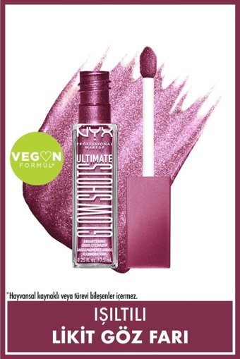 Nyx Professional Makeup 13 Plum Player Likit Işıltılı Tekli Far Mor