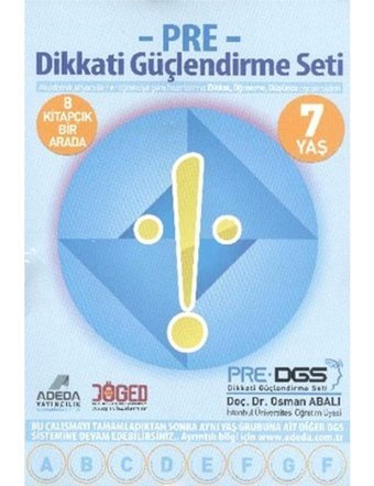 PRE - Dikkati Güçlendirme Seti 7 Yaş - Osman Abalı - Adeda