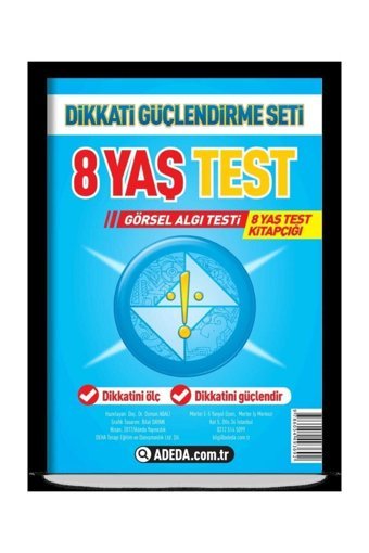 Adeda Yayınları Dikkati Güçlendirme Seti 8 Yaş (Görsel Algı Testi) - Kolektif