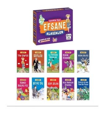 Çocuklar için Efsane Klasikler Seti - 10 Kitap Takım- Bıcırık Yayınları
