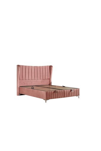 İmaj Airfresh 140 x 190 cm Başlıksız Çift Kişilik Sandıklı Baza Pembe