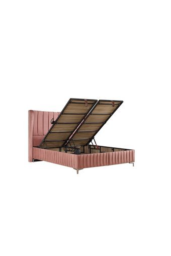 İmaj Airfresh 140 x 190 cm Başlıksız Çift Kişilik Sandıklı Baza Pembe