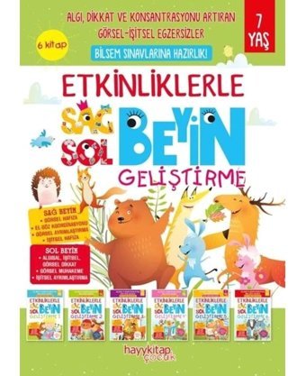Etkinliklerle Sağ Beyin Sol Beyin Geliştirme 7 Yaş - 6 Kitap Takım - Canan Öztürk - Hayykitap