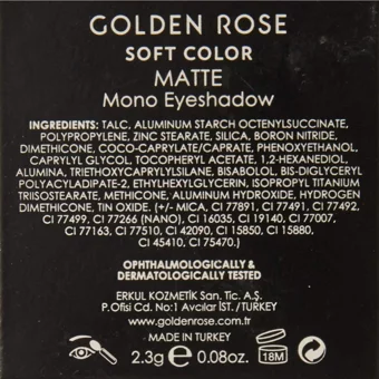 Golden Rose No:08 Toz Mat Tekli Far Kahverengi