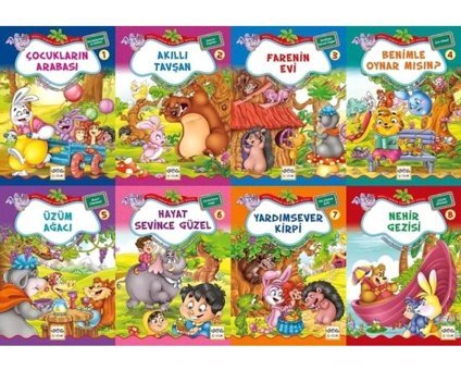 Neşeli Orman Hikayeler Dizisi-8 Kitap Takım Küçük Boy - Bestami Yazgan - Nar Çocuk