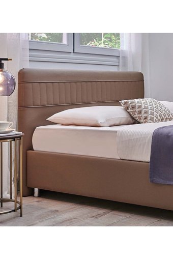 Yataş Bedding Nano 160 x 200 cm Başlıklı Çift Kişilik Sandıklı Baza Seti Vizon